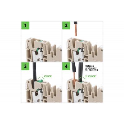 Bloc terminal de trecere Weidmüller S4C 2,5 portocaliu (100 buc.)