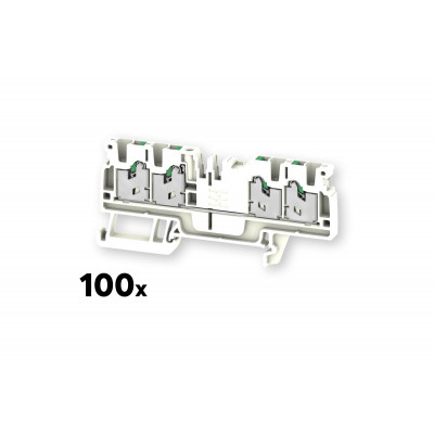 Bloc terminal de trecere Weidmüller S4C 2,5 alb (...